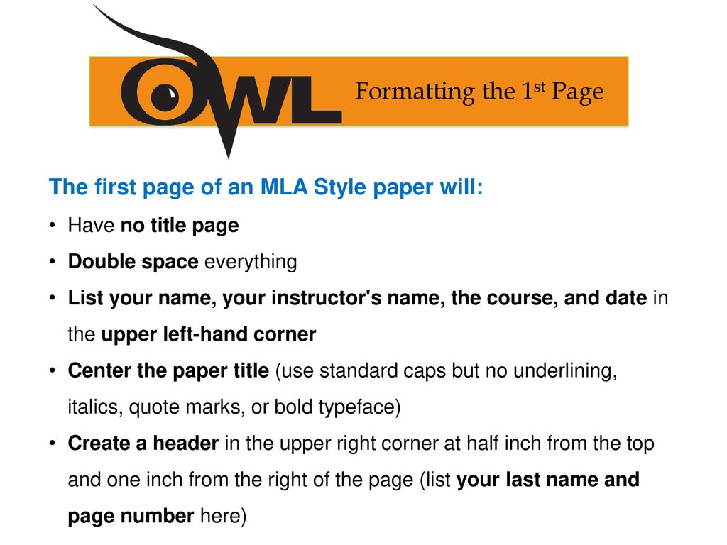 The Purdue OWL Family of Sites ppt download